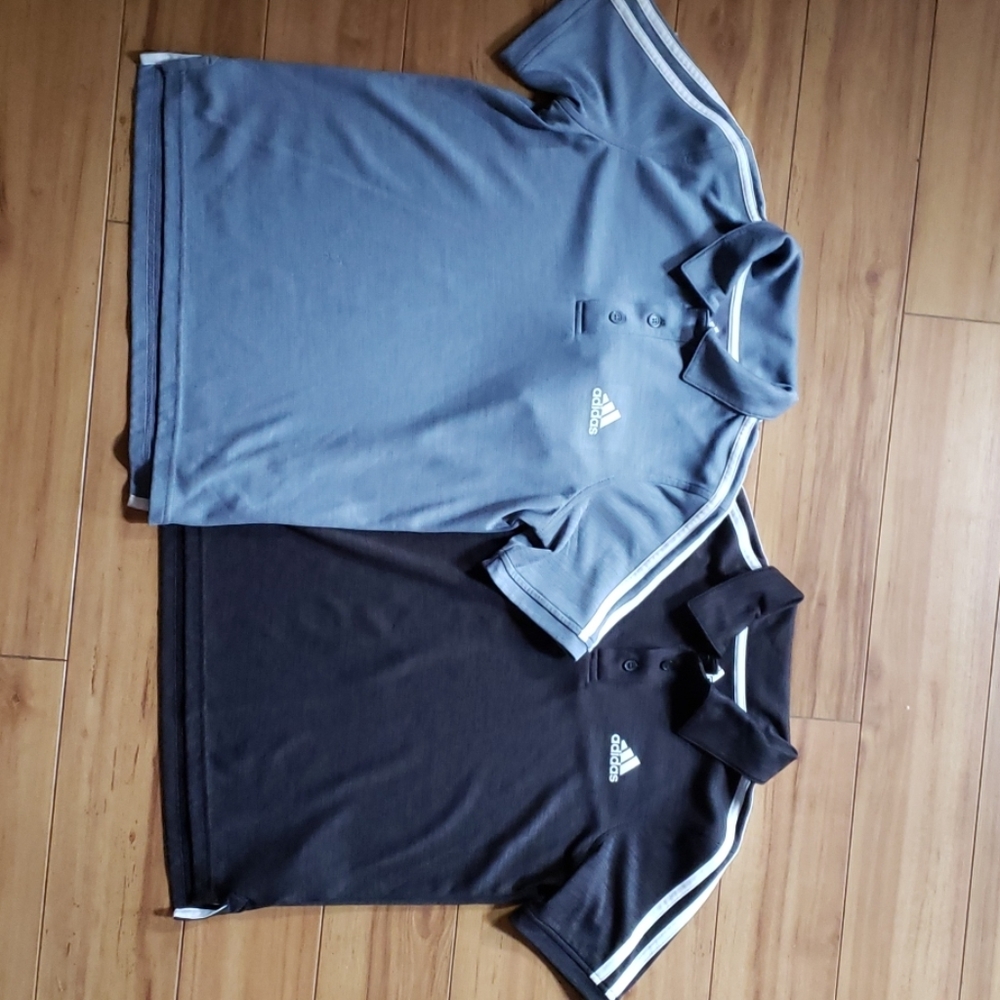 ADIDAS POLO SHIRTS.  Boys size MEDIUM ( 7 / 8 )